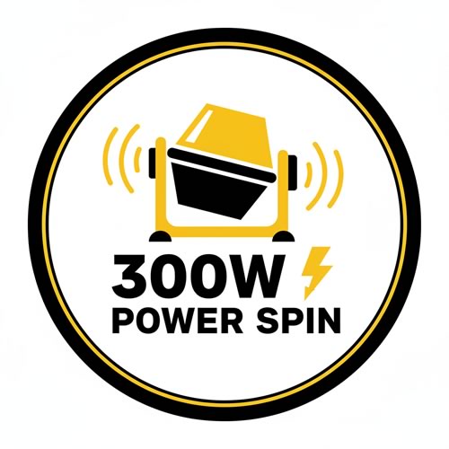 Cement mixer power spin
