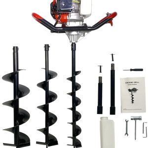 Miller & Mason 52cc Petrol Earth Auger Fence Post Hole Borer Ground Drill And 2 Extns