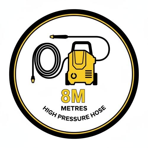 Electric pressure washer 8 metre hose