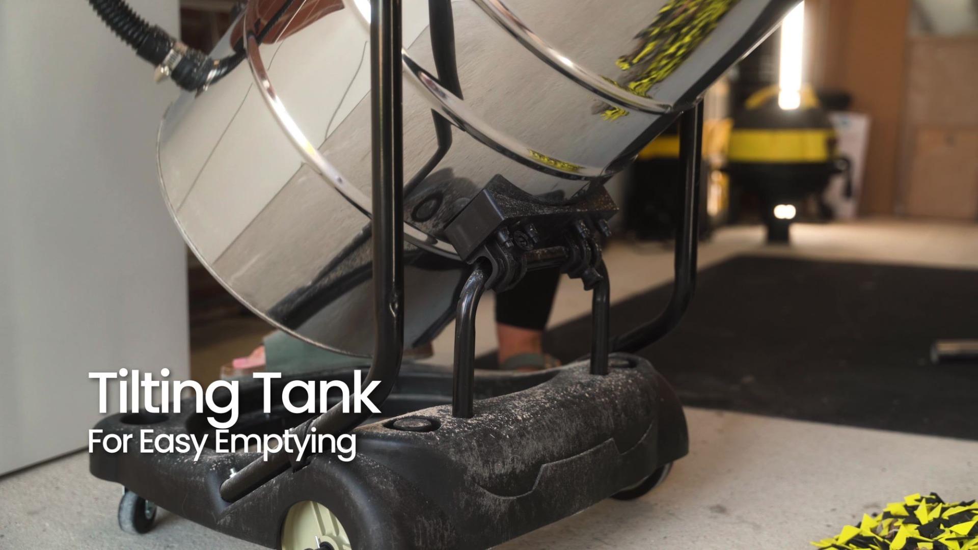 Miller and mason industrial vacuum cleaner — tilting