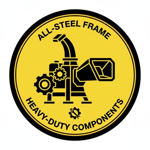 Wood chipper steel frame